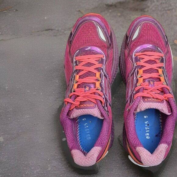 Brooks Ghost 8 Athletic Running Shoes Womens Size 11.5 Berry Orange - Picture 5 of 8